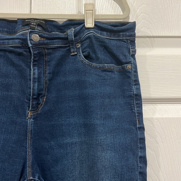 Banana Republic Factory New House Mr. Skinny Dark Wash Denim Jeans Size 34/18 - Picture 2 of 5